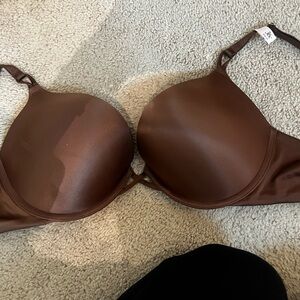 New Victoria's Secret Bombshell Add 3 Cups Plunge bras in chocolate. Size 36/C